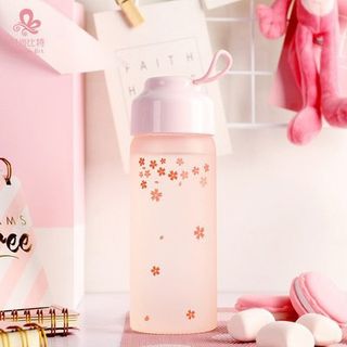 Bình Đựng Nước Thủy Tinh 350ml Cherry Blossom
