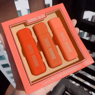 Set son Sivanna In The Peach Luxury Mousse Matte Lipstick HF6028 4gx3