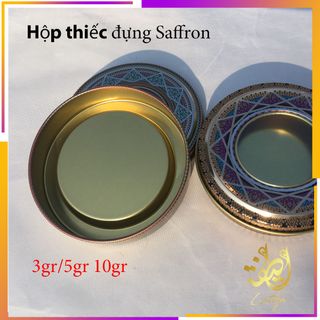 Hộp Thiếc đụng saffron (nhụy hoa nghệ tây), mỹ phẩm giá sỉ