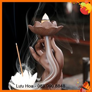 Thác xông trầm, đốt trầm, thác khói ngược Bàn Tay Phật 2 - Trừ tà khí, mang tài lộc