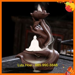 Thác xông trầm, đốt trầm, thác khói ngược Bàn Tay Phật 2 - Trừ tà khí, mang tài lộc