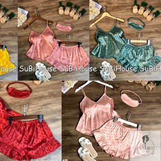 Đồ Bộ Pijama Đùi Gấm 2 Dây