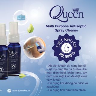 Nước xịt diệt khuẩn đa năng Queen hương cam quýt và bạc hà 30ml - BÁN SỈ BÁN BUÔN giá sỉ