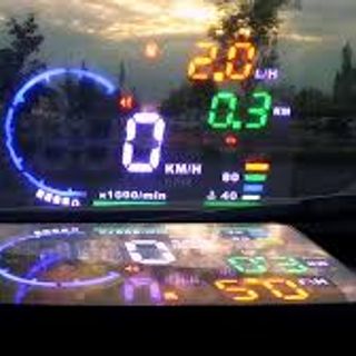 HUD A8 hiển thị tốc độ lên kính lái