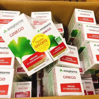 Viên uống bổ não, tăng cường trí nhớ Ginkgo Arkopharma 150 viên - Thuốc bổ não ginkgo của Pháp
