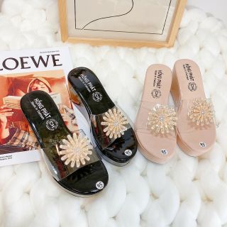 Dép xuồng hoa tia da onh