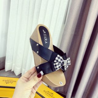 Dép xuồng nữ nơ chéo C d