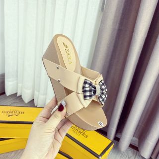Dép xuồng nữ nơ chéo C d