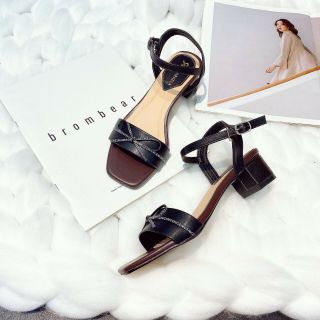 Giay sandal gót vuong công sở