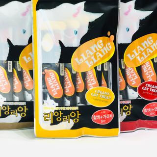 TUÝP DINH DƯỠNG MÈO LIANG LIANG (NUTRIO) 5 tuýp/gói (Vị tôm/gà/cá ngừ/cá ngừ + sò điệp/ cá ngừ + cá hồi)