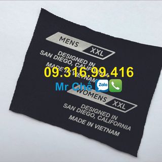 Nhãn ép nhiệt, mác chuyển nhiệt, nhãn sườn, nhãn vải