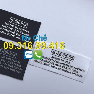 Nhãn ép nhiệt, mác chuyển nhiệt, nhãn sườn, nhãn vải