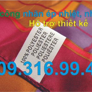 Nhãn ép nhiệt, mác chuyển nhiệt, nhãn sườn, nhãn vải