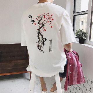Áo thun nam tay lỡ form rộng in hình thời trang