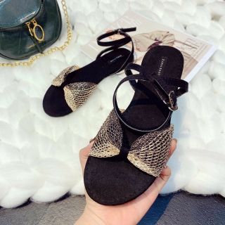 Giay sandal lưới hoa luo