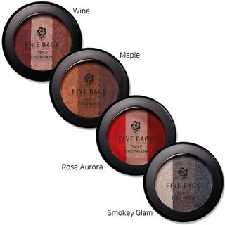 [Hàn Quốc] Phấn mắt phối 3 màu Five Back Triple Eyeshadow #04 Smokey Glam – Xám khói (3g)