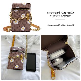Túi đeo chéo mini hình hoa cúc siêu hot D828