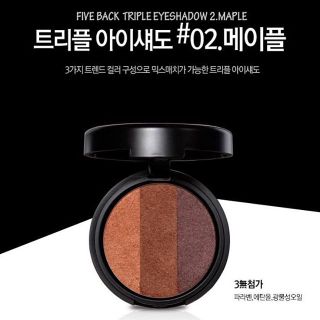 [Hàn Quốc] Phấn mắt phối 3 màu Five Back Triple Eyeshadow #02 Maple – Vàng lá phong (3g)