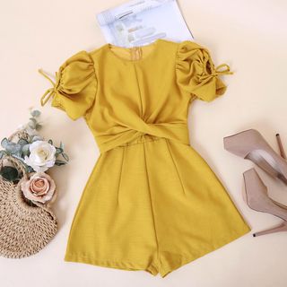 Jum short tay nơ rút