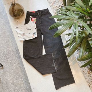 Quần Jean Nữ Dài Ống Rộng Ống Bó