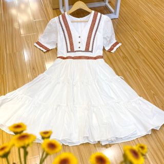 Đầm thổ cẩm tay lỡ