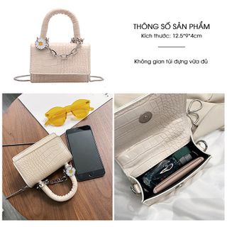 Túi đeo chéo hoa cúc mini phong cách thanh lịch cực xinh D830