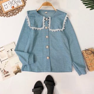 Áo kiểu cổ viền ren