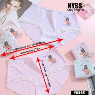 Quần lót cotton viền ren 8365