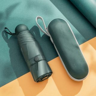 Ô, Dù Gấp Đi Mưa Nắng 5 Lớp Chống Tia UV- Bút Chì Kèm Hộp Đựng