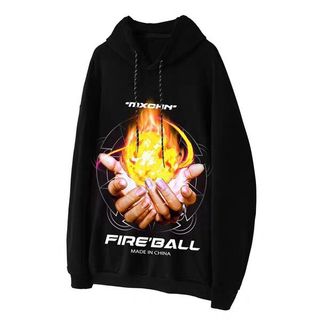Áo hoodie nỉ in bàn tay lửa FIRGALL sale hè giá sỉ