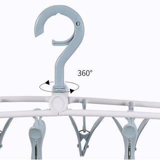 Móc Trùm Phơi Đồ Lót, Tất Vớ, Đồ Trẻ Em Nhựa, 12 Móc, Xoay 360 độ