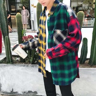 áo sơ mi flannel phối màu Mã: NM610