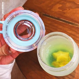 Bình Nước Thủy Tinh WATER Phong Cách Hàn Quốc 460ml