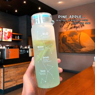 Bình Nước Thủy Tinh WATER Phong Cách Hàn Quốc 460ml