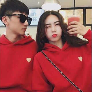 Áo hoodie nam nữ chất nỉ Việt Thêu tim