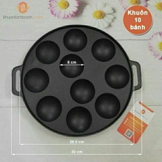 Khuôn bánh khọt 10 lỗ chống dính thái sơn