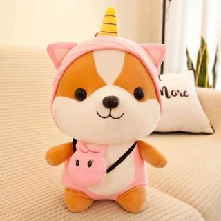 Thú Bông Chó Shiba Hóa Trang Cosplay Ngộ Nghĩnh 25cm Quà Tặng Siêu Dễ Thương