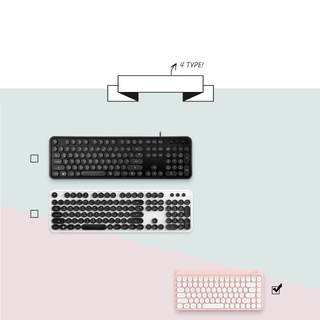 Bàn phím không dây bluetooth 3.0 thiết kế Mini Retro tích hợp nhiều thiết bị - Retro Mini Wireless Keyboard Actto KBD-50 giá sỉ
