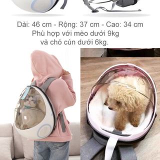 BALO BỌ DỪA Dài 46cm - Rộng 37 - Cao 34cm ( Phù hợp với mèo dưới 9kg và chó dưới 6kg )