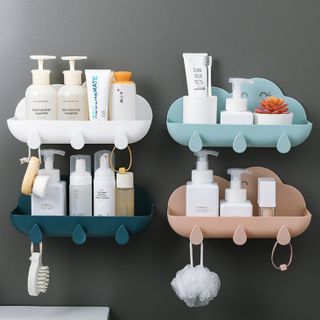 Kệ Nhựa Đựng Đồ Treo Tường Đa Năng Nhà Vệ Sinh, Nhà Tắm Hình Đám Mây