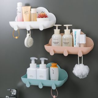 Kệ Nhựa Đựng Đồ Treo Tường Đa Năng Nhà Vệ Sinh, Nhà Tắm Hình Đám Mây