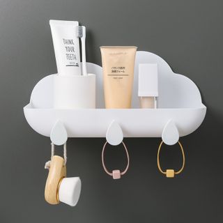 Kệ Nhựa Đựng Đồ Treo Tường Đa Năng Nhà Vệ Sinh, Nhà Tắm Hình Đám Mây