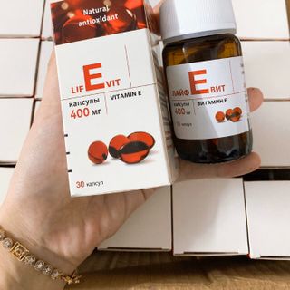 E 400 iu mẫu cũ lọ thủy tinh
