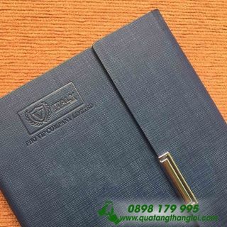 Sổ Tay Bìa Da in Dập logo giá rẻ làm quà tặng