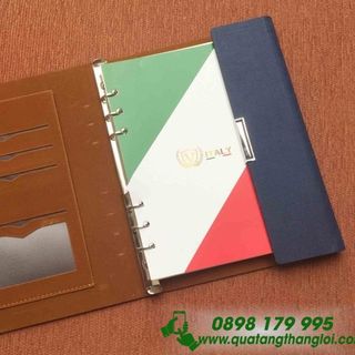 Sổ Tay Bìa Da in Dập logo giá rẻ làm quà tặng