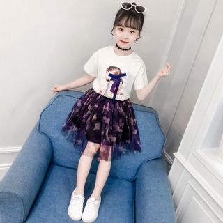 Set đầm cô gái cột nơ cho bé gái lớn, size đại, từ 15-45kg - kèm ảnh thật