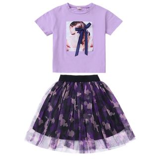 Set đầm cô gái cột nơ cho bé gái lớn, size đại, từ 15-45kg - kèm ảnh thật