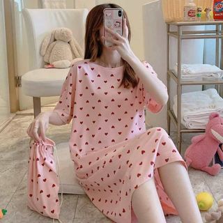 Váy ngủ cotton có túi đựng