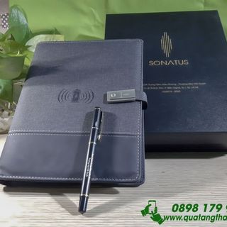 Sổ Tay Đa Năng 4in1 in khắc logo làm quà tặng Doanh nghiệp