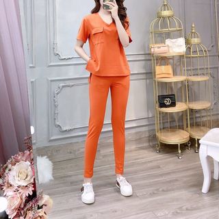 BỘ THUN Dài TIM CAO CẤP Freesize dưới 57kg. Chất thun cotton đẹp lắm ạ! Form siêu chuẩn! ẢNH CHỤP THẬT. NO . HÀNG ĐÚNG TEM MÁC ẢNH MẪU